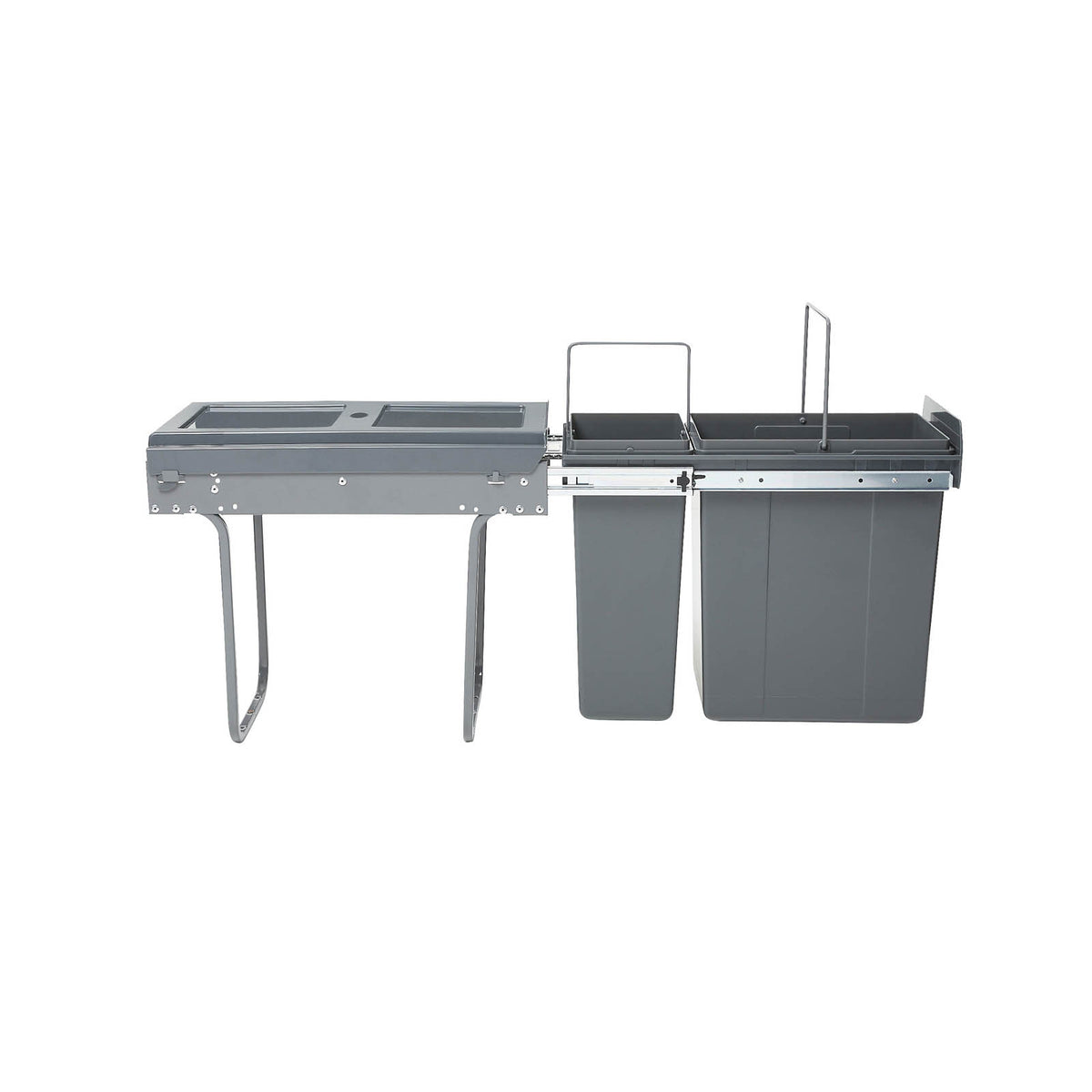 GoodHome Vigote Anthracite Integrated Kitchen Pull-out bin, - 26L - Image 8