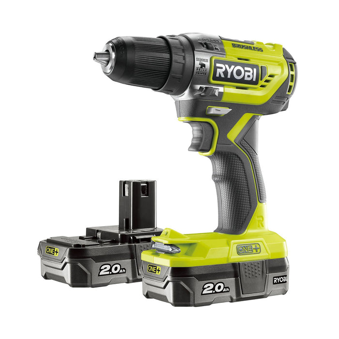 Ryobi Combi Drill Cordless 18V 2x2Ah Li-ion R18PD5-220S ONE+ Brushless Compact - Image 1