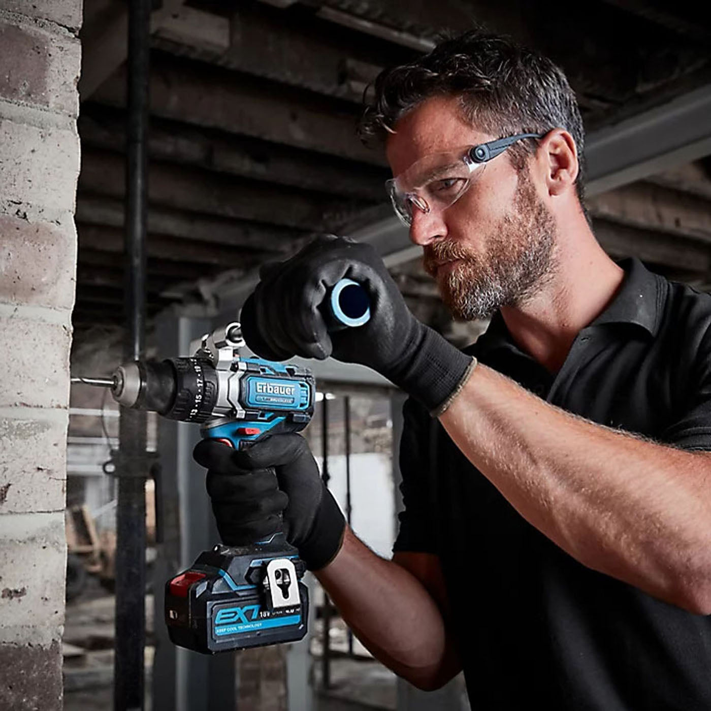 Erbauer Combi Drill 18V Cordless LED Brushless Variable Speed Body Only - Image 4