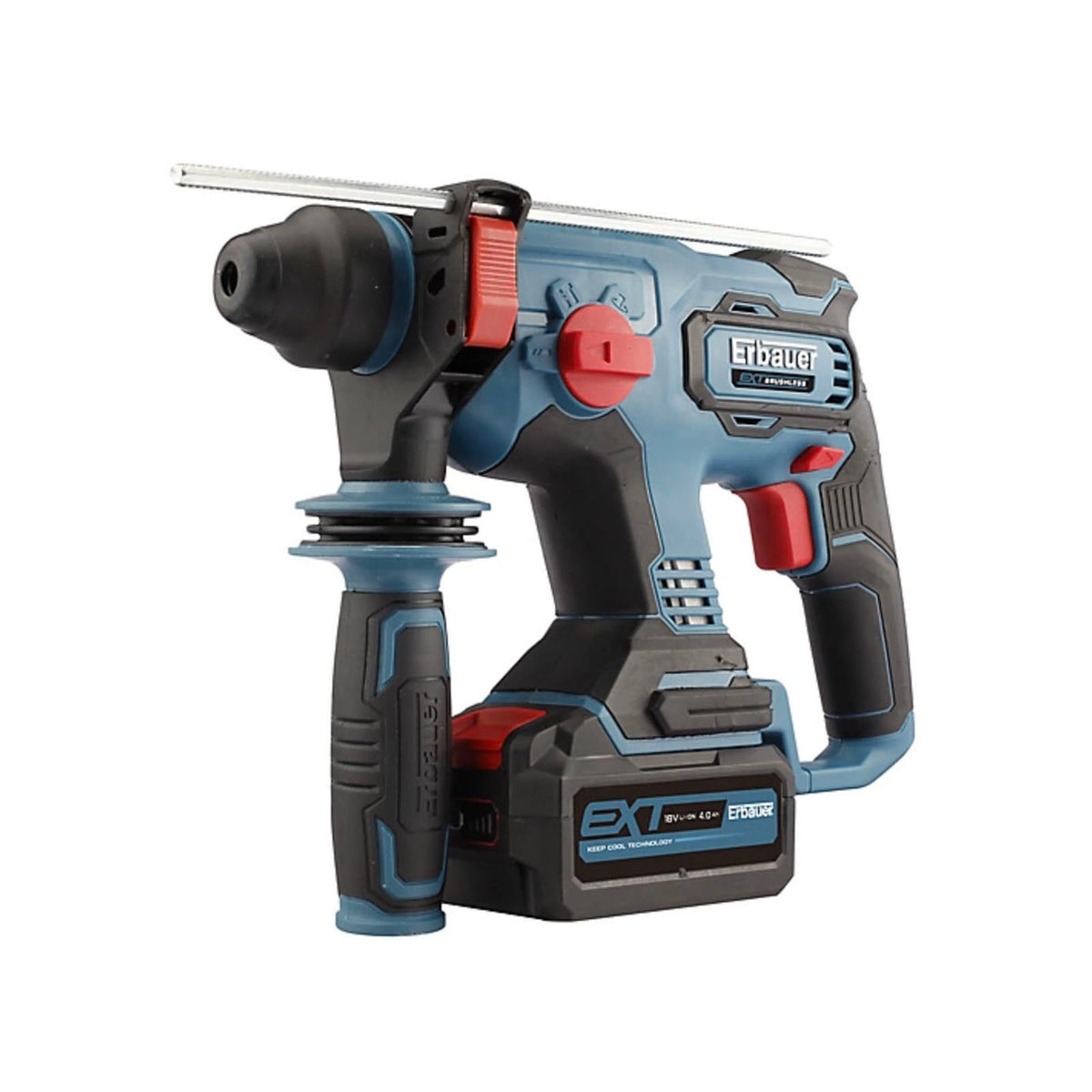 Erbauer SDS+ Drill Hammer Cordless Brushless EXT 18V 1x4Ah Li-ion Charger - Image 2