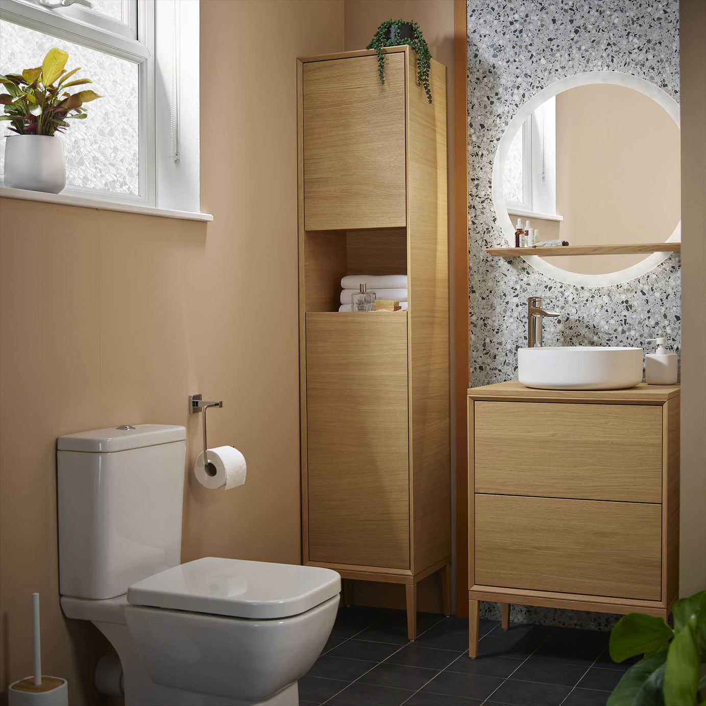 GoodHome Avela Tall Matt Oak effect Bathroom Single Cabinet (H)170cm (W)40cm - Image 8