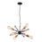 Pendant Ceiling Light 6 Lamp Steel Matt Black Copper Effect Dimmable (Dia)460 mm - Image 1