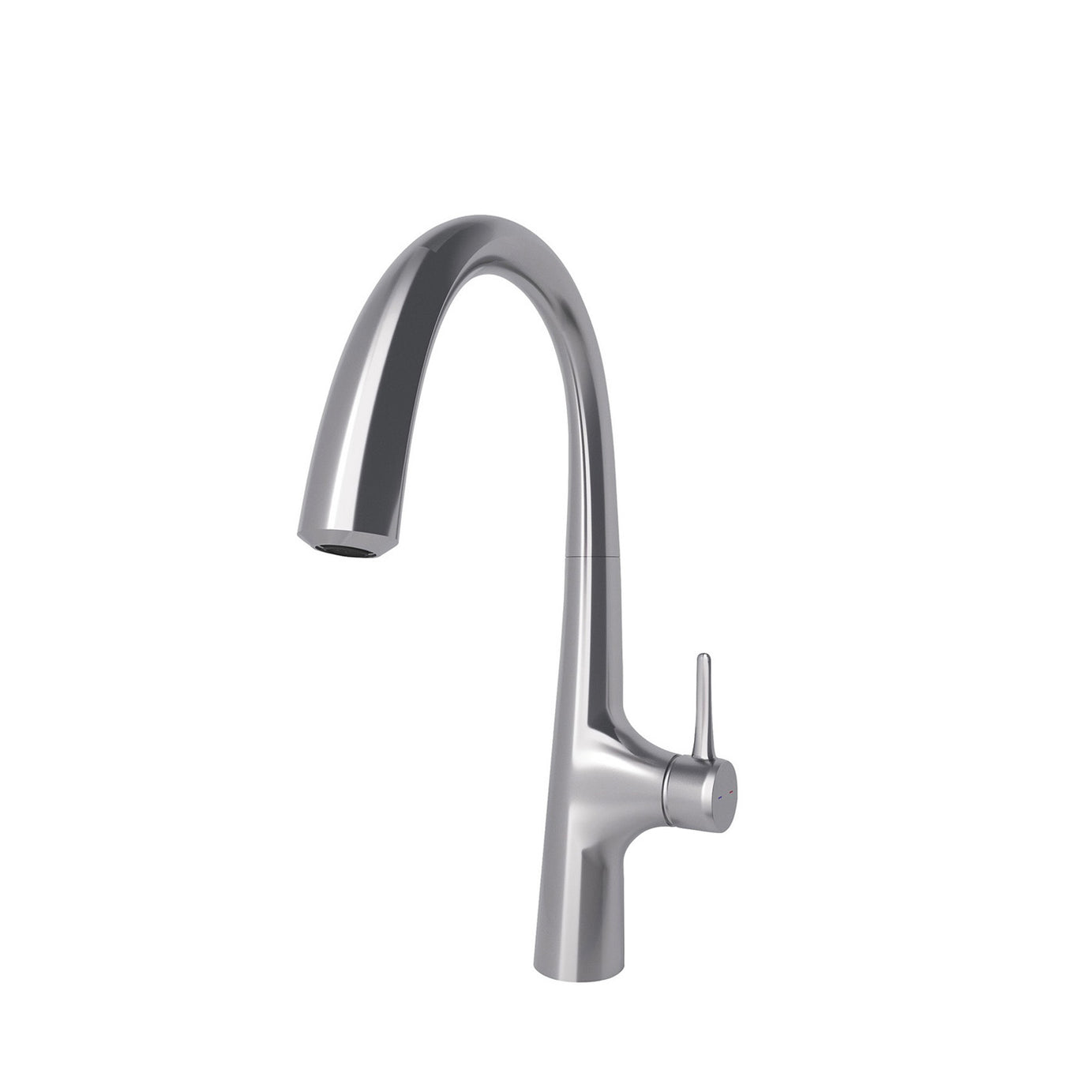 GoodHome Kitchen Mixer Tap Mono Single Lever Silver Brass Modern Hose Supplied - Image 1