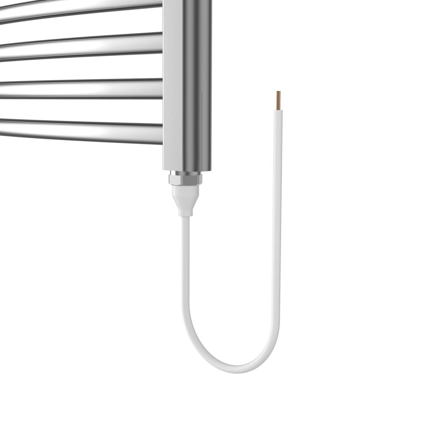 Flomasta Towel Rail Radiator Warmer Electric Chrome Flat  (W)500mm x (H)1100mm - Image 3