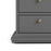 Bedside Table Cabinet 2 Drawer Matt Grey Wooden Modern (H)588 (W)436 (D)400mm - Image 6