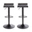 GoodHome Swivel Bar Stool Pack Of 2 Karonda Black Adjustable Kitchen Breakfast - Image 2