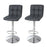 Lagan Dark Grey Adjustable Swivel Bar Stool Gas Lift Breakfast Bar Set of 2 - Image 1