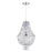 Pendant Ceiling Light Chandelier Crystal Beads Chrome Elegant Living Room 28W - Image 1