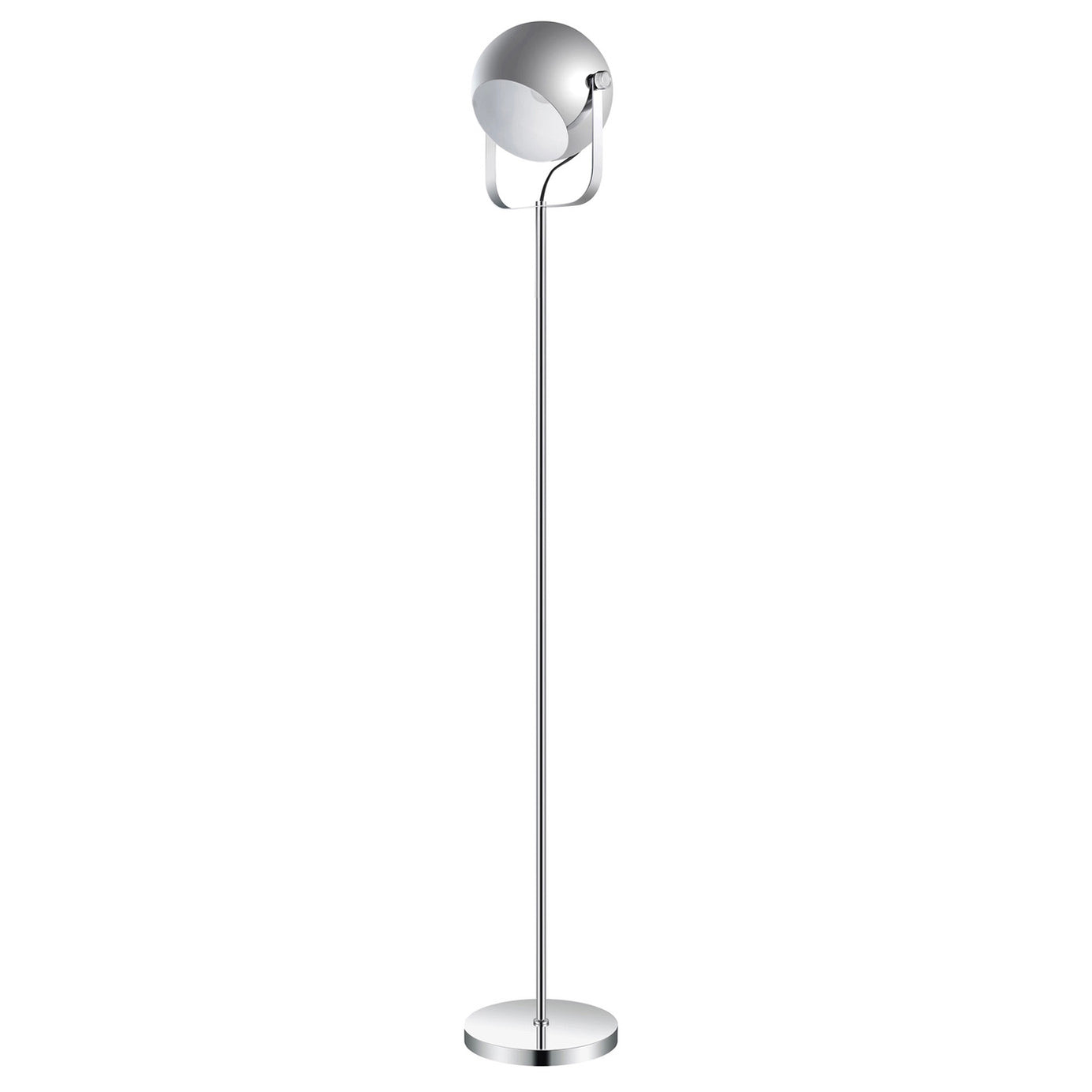 Floor Lamp 1 Light Chrome Effect Metal Living Room Bedroom E27 IP20 (H)1660mm - Image 2
