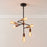 Black Ceiling Light 6 Lamp Pendant Bedroom Living Room Lighting E27 Dia 365mm - Image 1