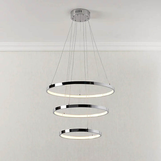 LED Ceiling Light 3 Way Chrome Warm White 2100lm Pendant Living Bedroom 27W - Image 1