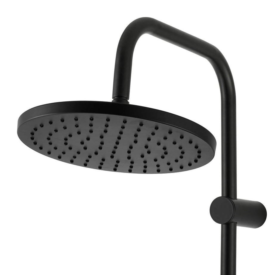 Thermostatic Shower Mixer Kit Black 3 Spray Pattern Twin Head Round Bathroom - Image 2