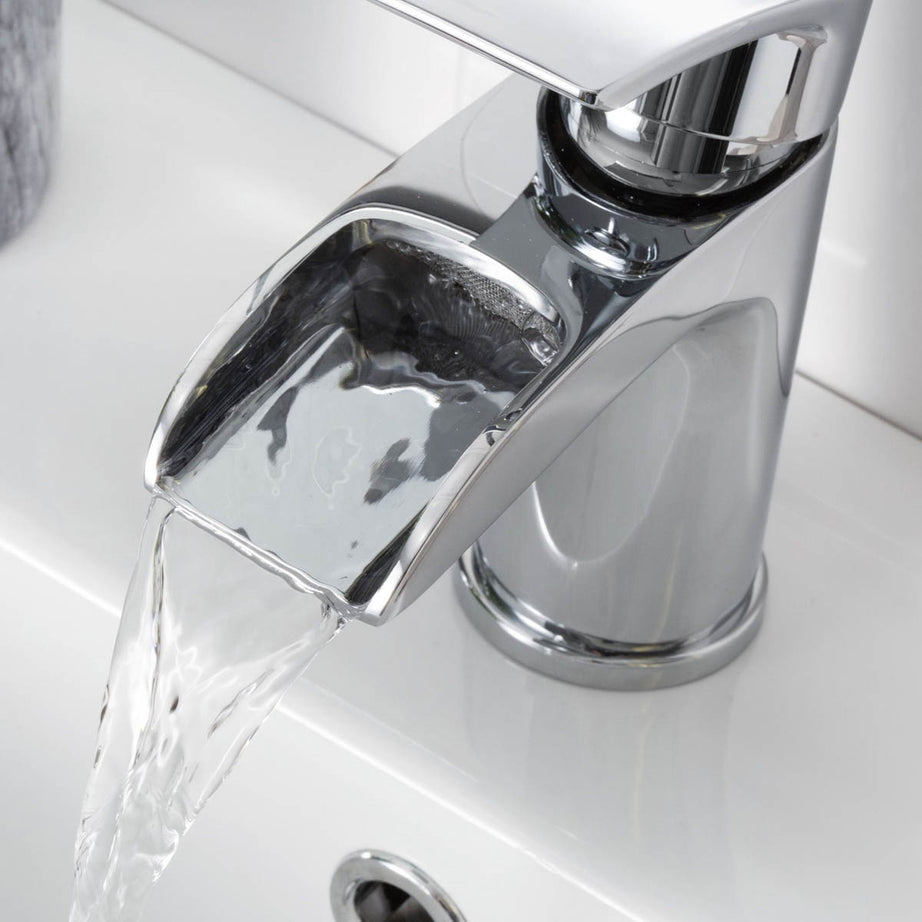 Bristan Basin Tap Mono Mixer Standard Chrome Effect Modern Bathroom With Waste - Image 4