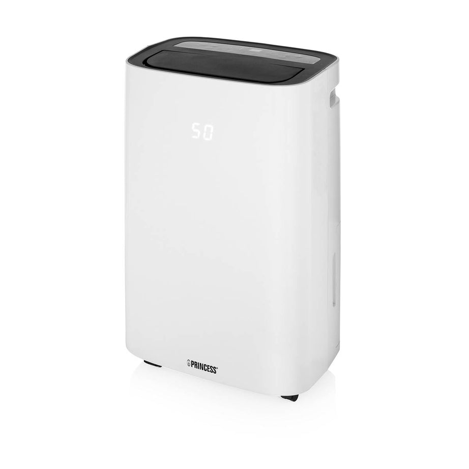 Princess Smart Dehumidifier 20l/d White Wheels Portable Mould Moisture Removal - Image 1