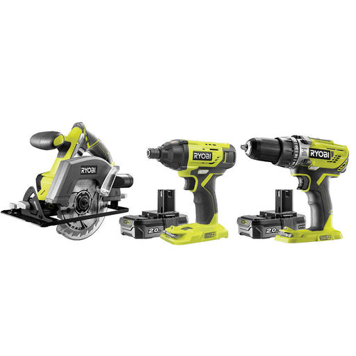 Ryobi Power Tool Kit Drill Driver Saw Cordless R18PDID2CSP-220S 18V 2Ah Li-ion - Image 1