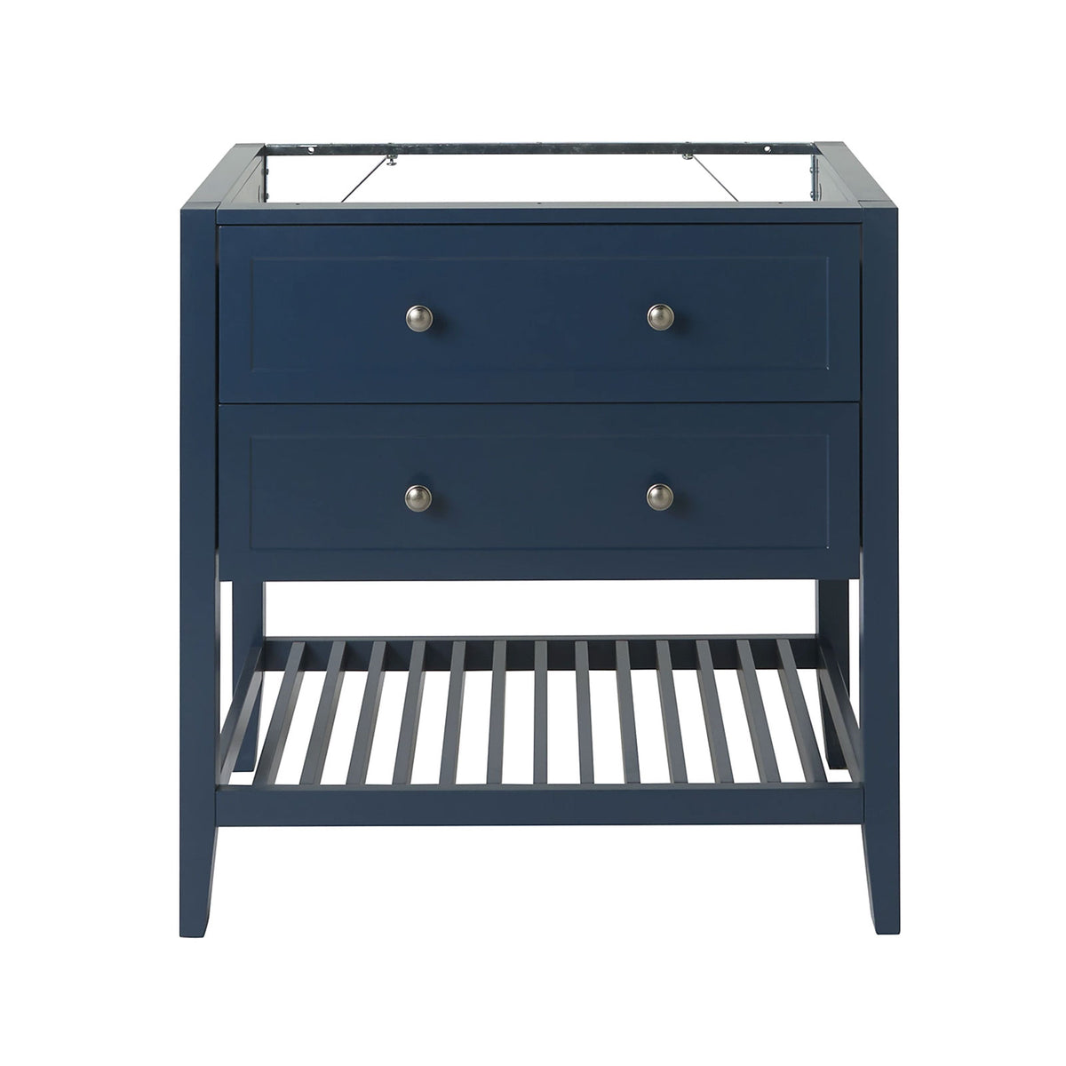 GoodHome Bathroom Vanity Unit Perma Freestanding Satin Blue 800mm - Image 2