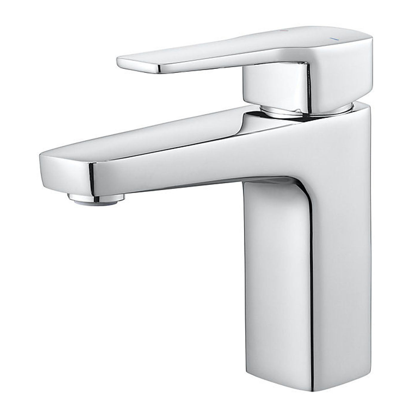 Bathroom Basin Tap Mixer Single Lever Ceramic Cartridge Waste Modern Faucet - Image 1