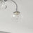 Ceiling Light 3 Way Clear Beaded Glass Globe Shades Chrome Bedroom Living Room - Image 4