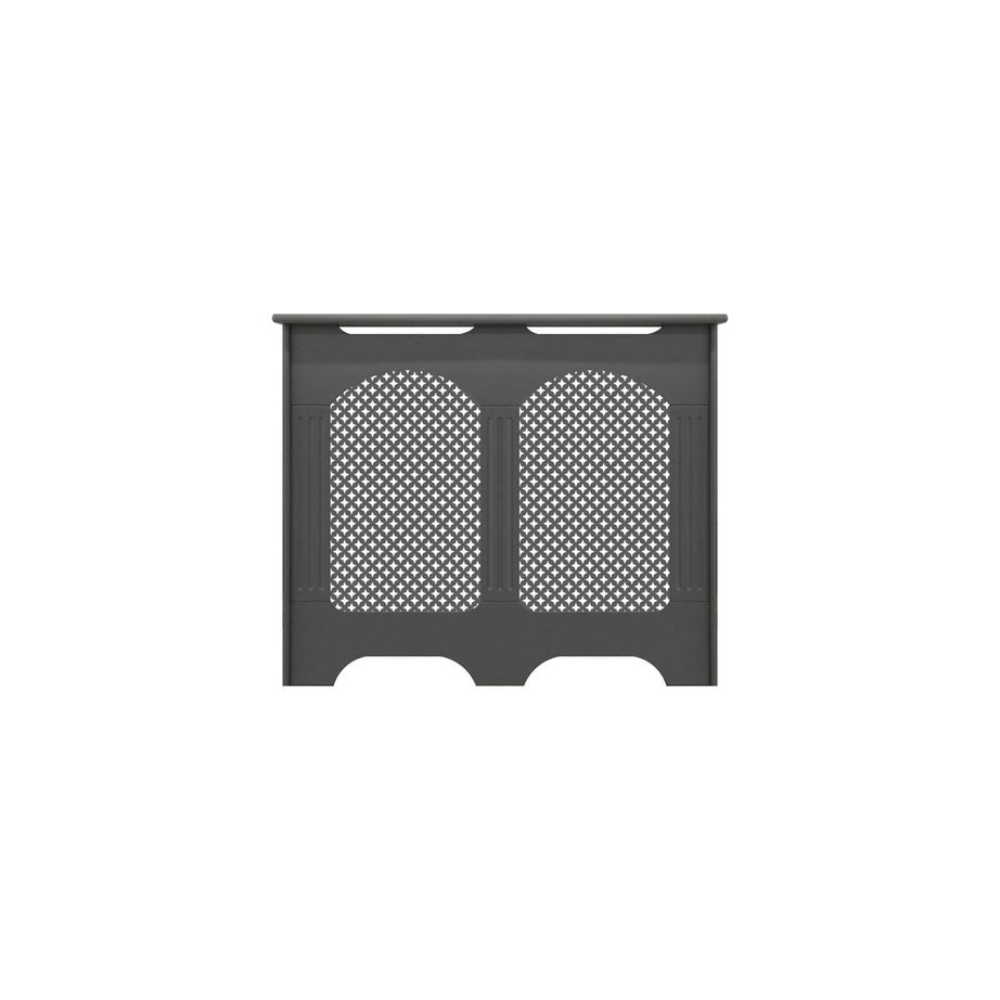 Cambridge Radiator Cover Grey Wooden Small Traditional (H)800 (W)1017 (D)180mm - Image 1