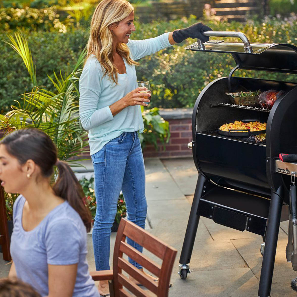 Weber Barbecue BBQ SmokeFire EX4 Wood Pellet Grill Wheeled With Night Light - Image 3