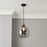 Ceiling Light Pendant Smoked Effect Adjustable Height 240V 42W IP20 (Dia)250mm - Image 1