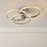 LED Ceiling Light Pendant 3 Way Chrome Contemporary Decorative Rings Design 1.2W - Image 1