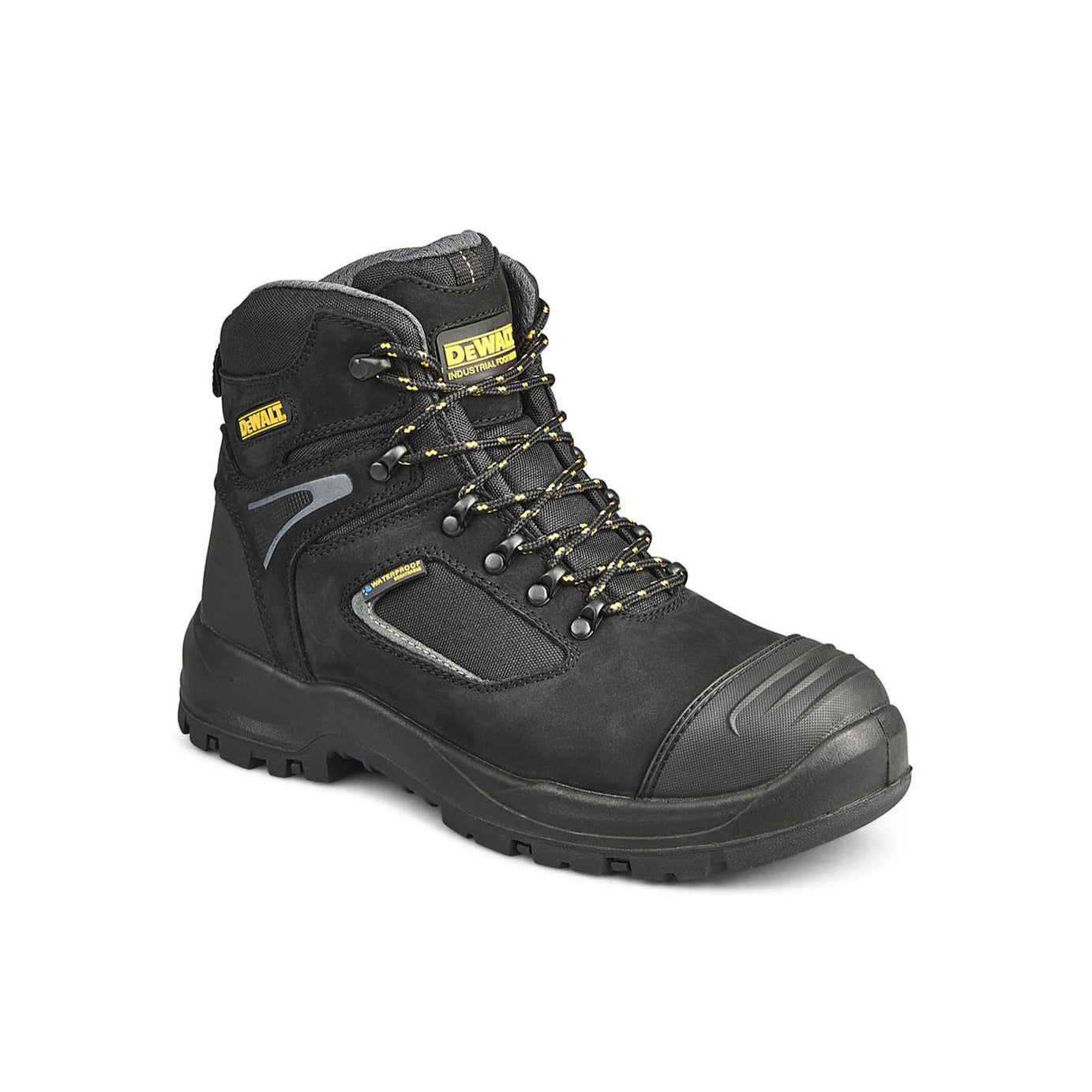 DeWalt Safety Boots Mens Wide Fit Black Waterproof Work Shoes Steel Toe Size 8 - Image 1