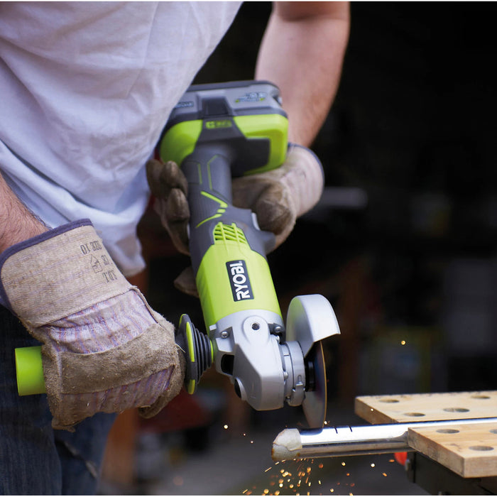 Ryobi Angle Grinder Cordless R18AG-0 Auxilary Handle Compact 18V 115mm Body Only - Image 3