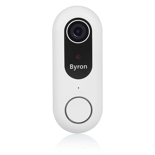 Byron Video Doorbell Smart White Wired 1080HD Resolution Battery Powered IP44 - Image 1