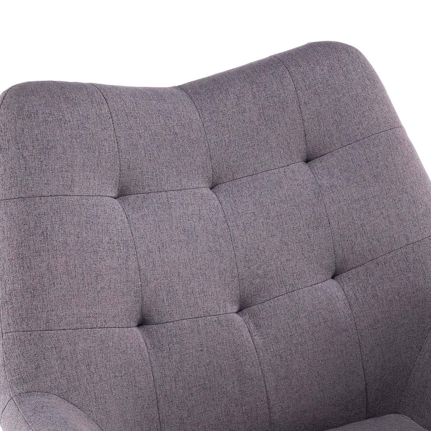 Turio Stone Grey Linen Effect Chair With Black Metal Legs H865mm W750mm D800mm - Image 4