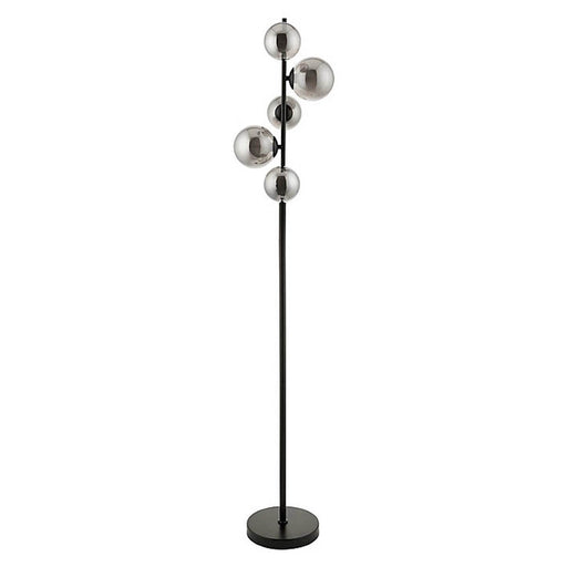 Floor Lamp Standing Matt Black Smoke Plated Glass Modern Livingroom 230V 18W - Image 1