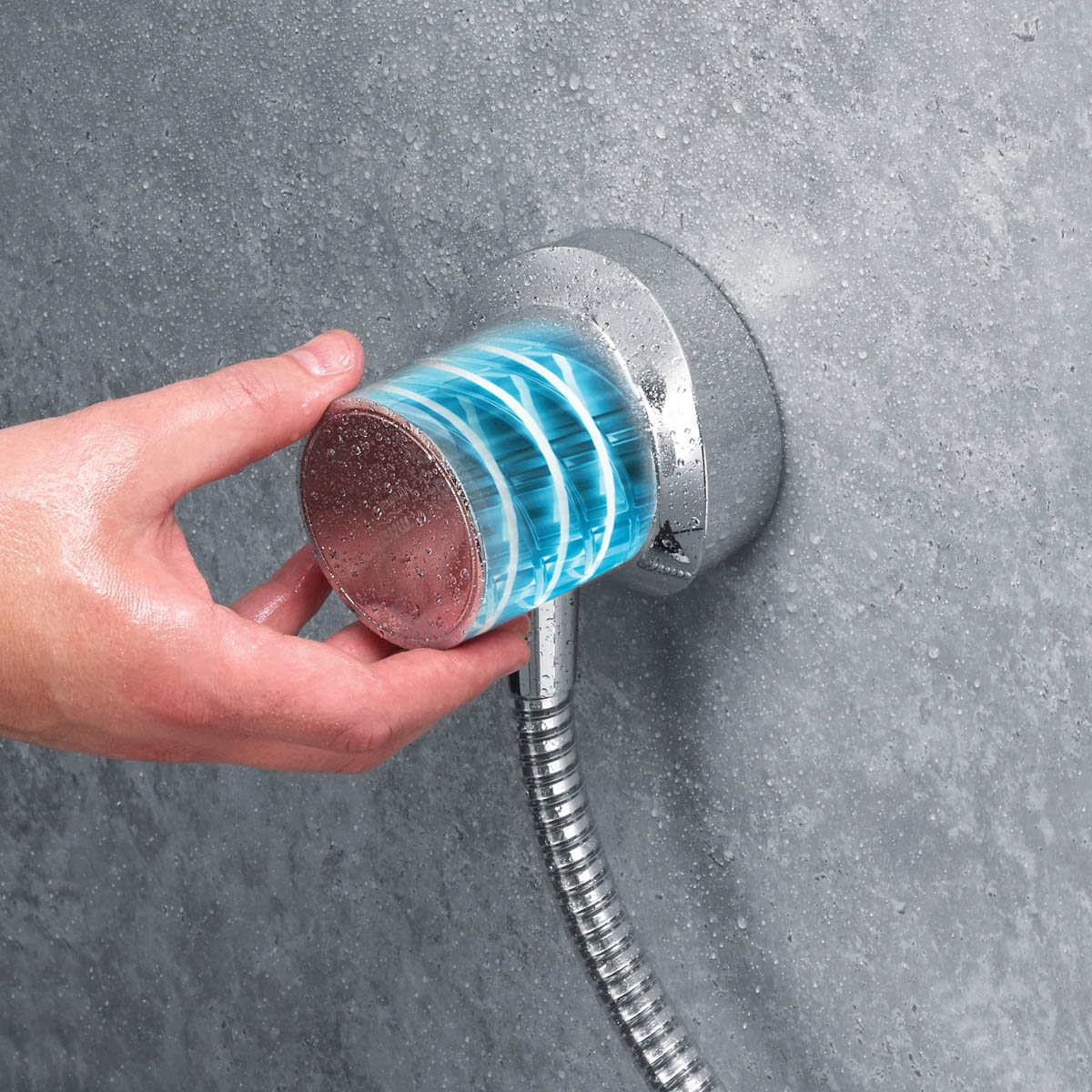 Mira Mixer Shower Minimal Chrome Effect Rear Fed Round Head Modern Compact - Image 5