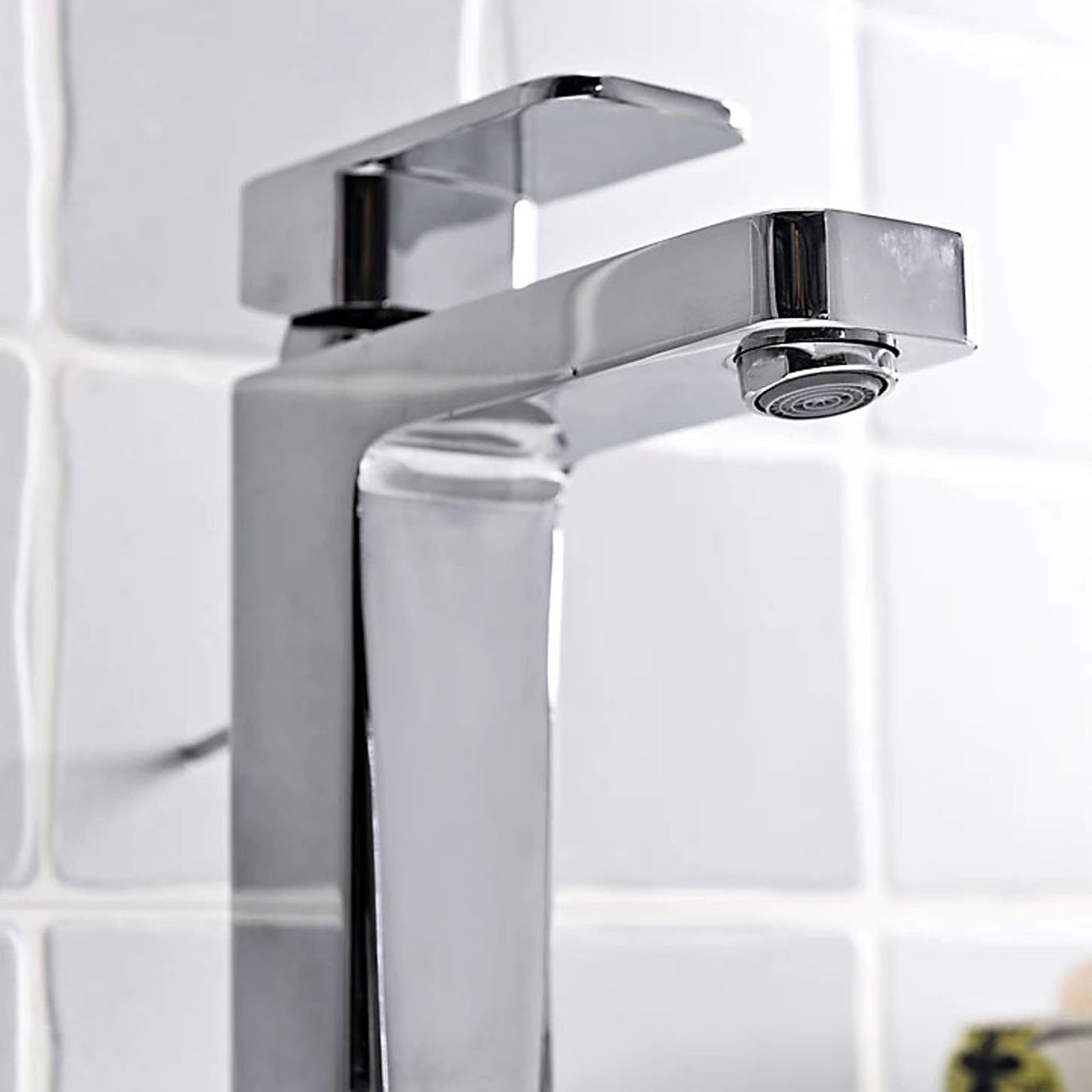 Bathroom Basin Tap Mono Mixer Chrome Single Lever Full Turn Brass Modern - Image 6