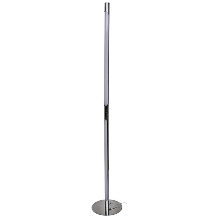 Floor Lamp LED Warm White Slim Chrome Effect Modern Dimmable 1900lm (H)1.36m - Image 2