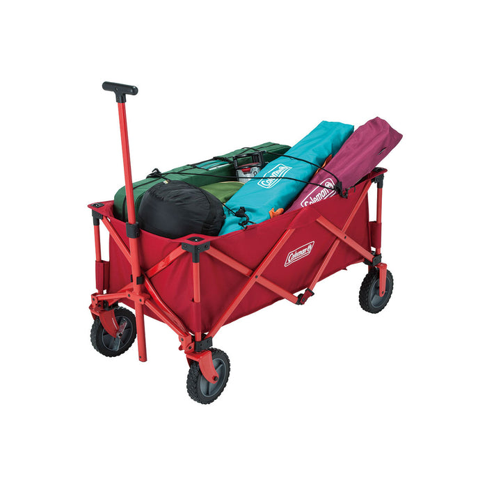 Camping Wagon Foldable Outdoor Garden Trolley Cart Heavy Duty Truck Red - Image 2