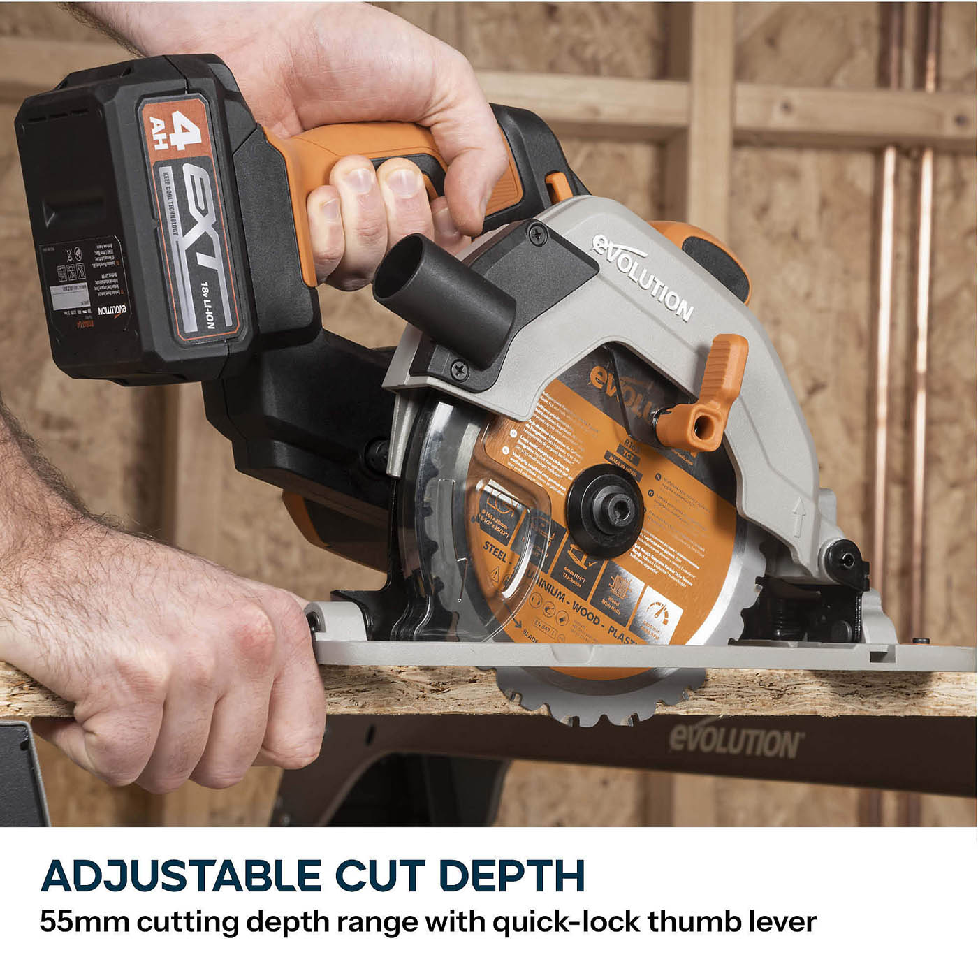 Evolution Circular Saw Cordless 18V Li-Ion R165CCS-Li 165mm Compact Body Only - Image 8