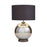 Table Lamp Black Nickel Effect Round Ball Drum Shade Modern Smoke Finish - Image 1