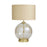 Table Lamp Satin Champagne Brass Effect Round Bedside Living Room Bedroom 42W - Image 3