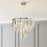 LED Ceiling 5 Light Chandelier Pendant Crystal Adjustable Stylish Living Room - Image 3