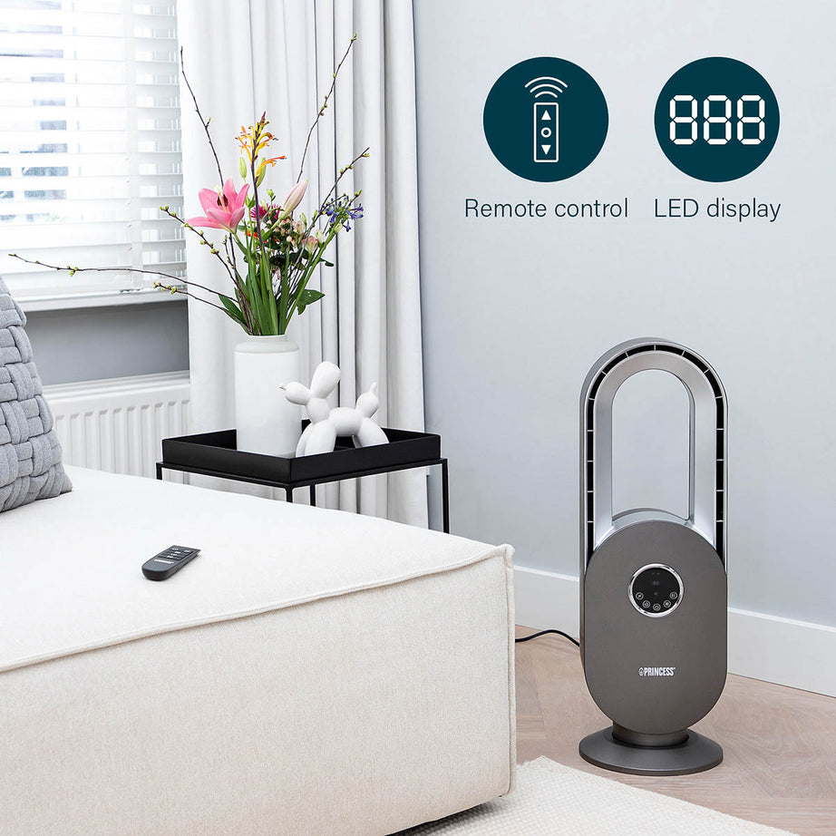 Princess Bladeless Fan Oscillating LED Remote Control Multifunctional (H)67.5cm - Image 8