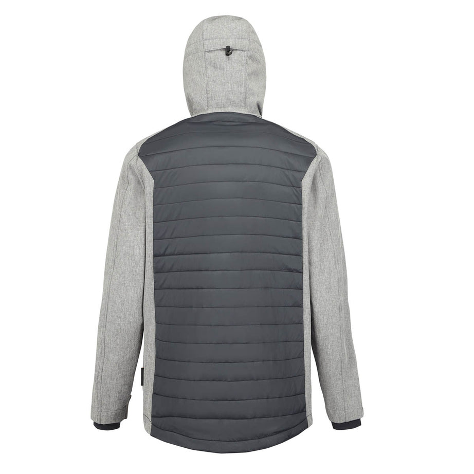 Site Mens Work Jacket Softshell Black Grey Pockets Padded Slim Water Repellent L - Image 2
