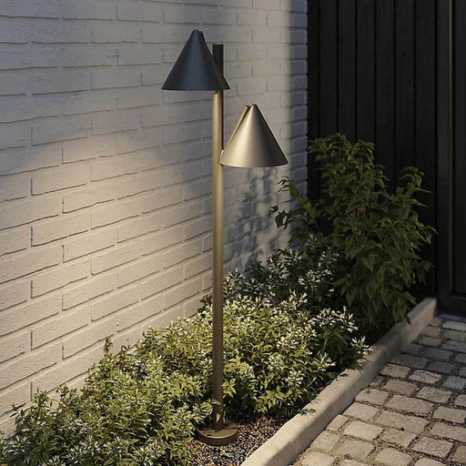 LED Outdoor Post Light Black 2 Way Multi Arm 17W Waterproof Patio Pathway 1.1m - Image 1