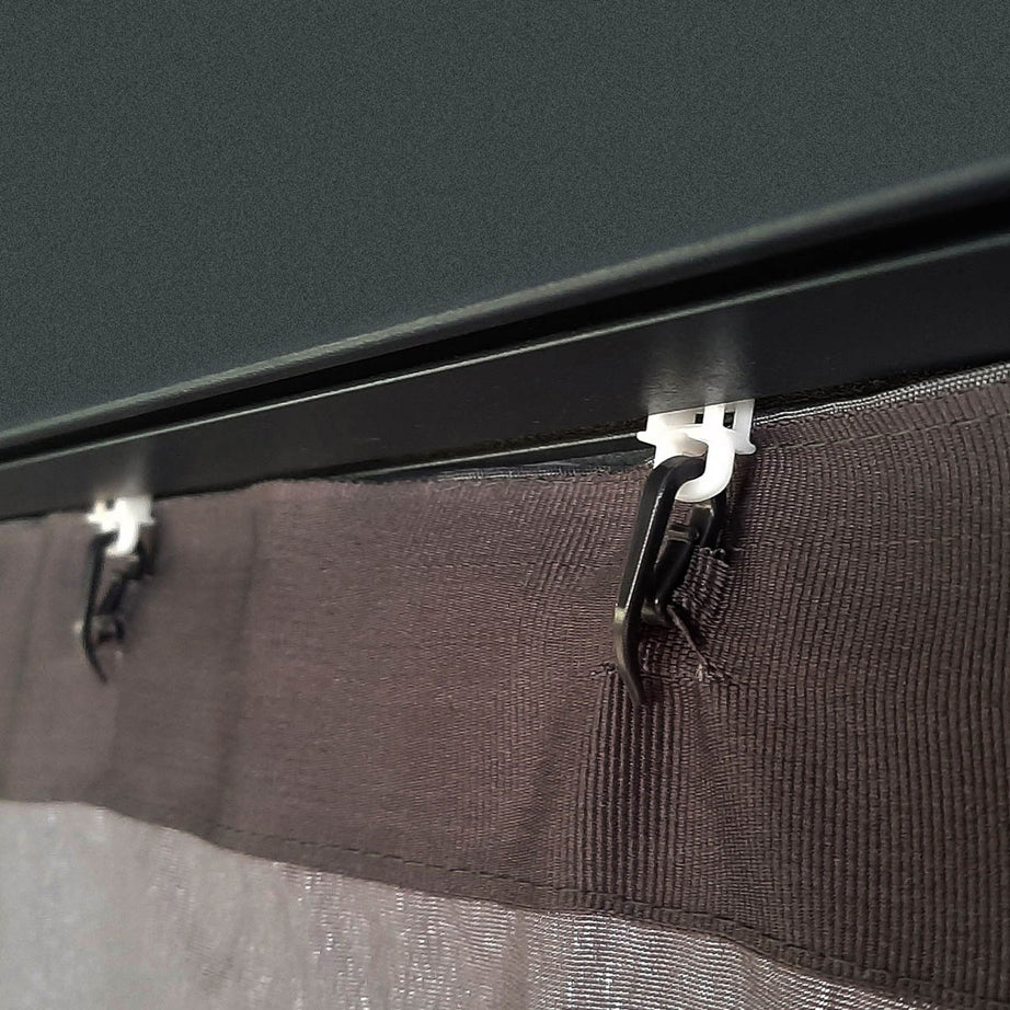 Gazebo Curtains Net Grey Outdoor Lightweight Pack of 4 (L)2120 (W)4400mm - Image 6
