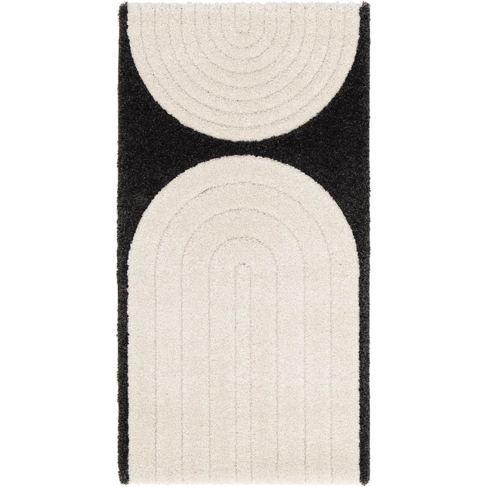 GoodHome Chios Black Medium Rug, (L)150cm x (W)80cm - Image 1