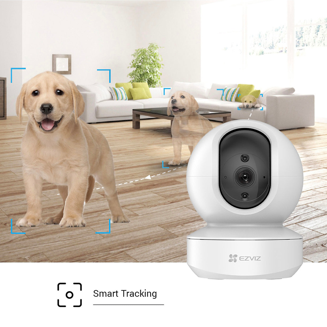 EZVIZ Indoor IP Camera TY1 Smart Pan Tilt Wired Home Security White - Image 5