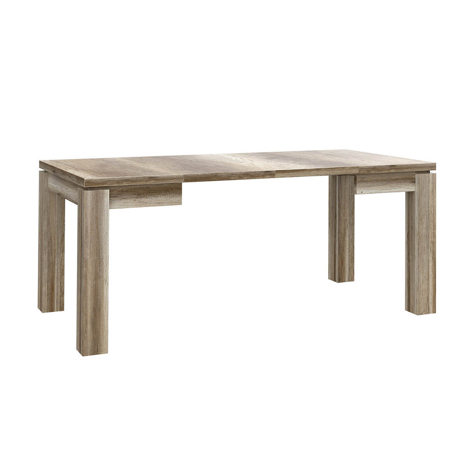 Extendable Table Antique Oak Modern Compact Dining Room (H)75.4 (W)90.4cm - Image 1