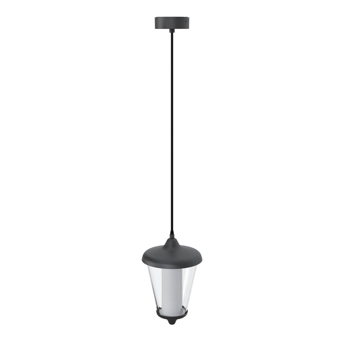 Outdoor Pendant Light Integrated LED Dark Grey Waterproof Contemporary - Image 2