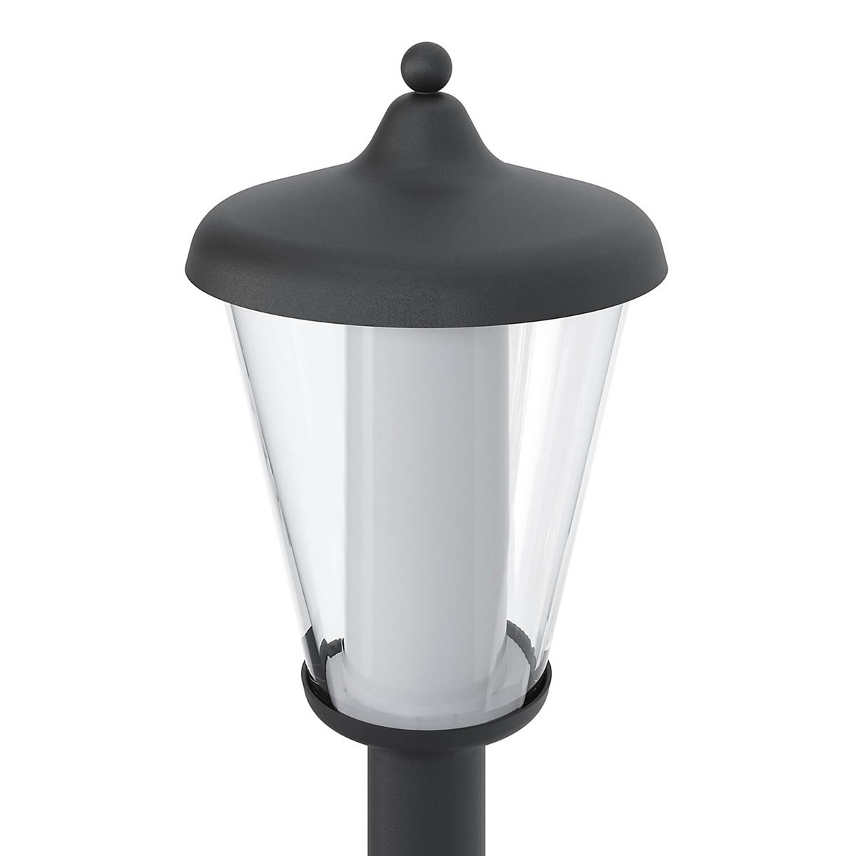 Outdoor Post Light 1 Lamp LED Neutral White Aluminium Dark Grey (H)1100mm - Image 4