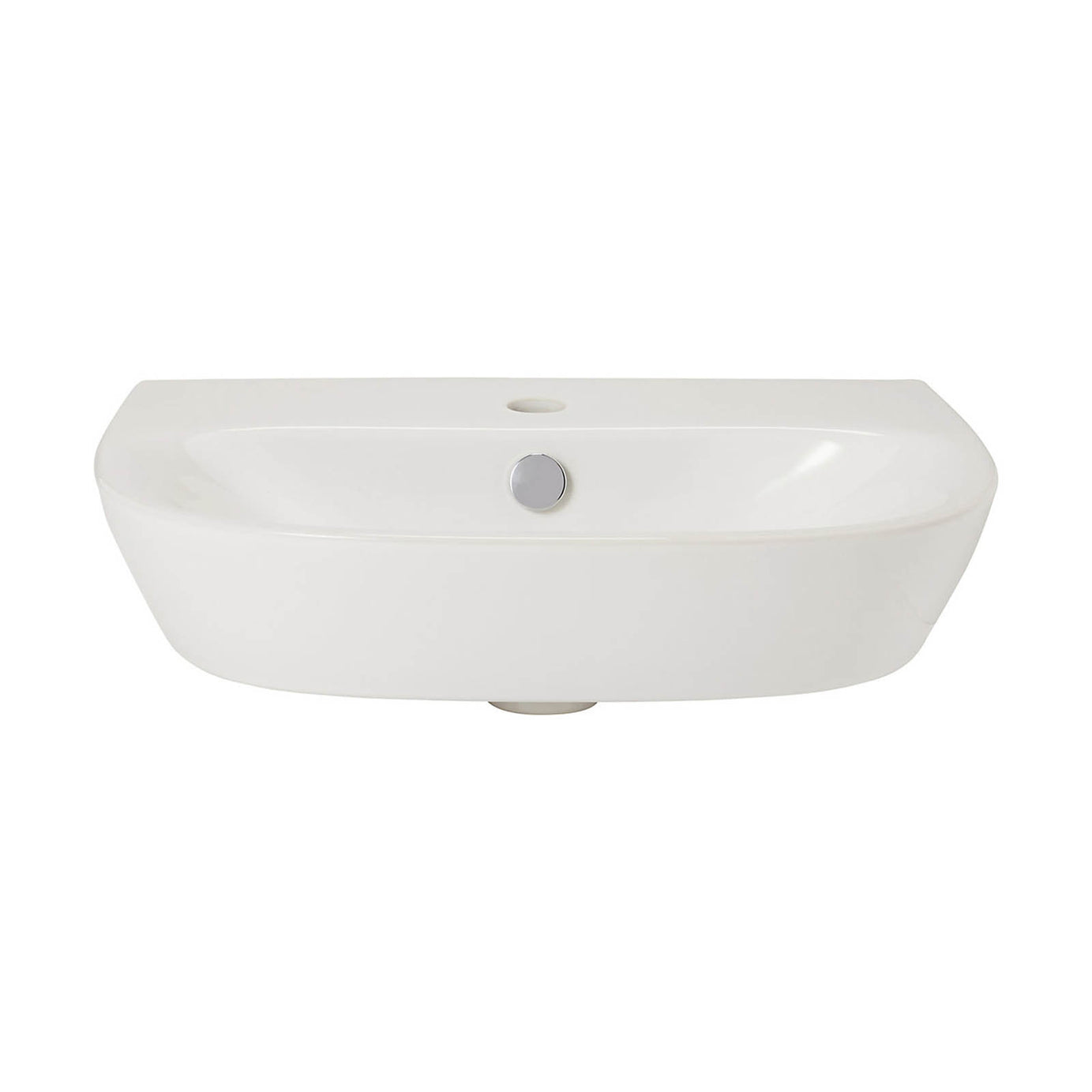 GoodHome Malo Full Pedestal Basin Gloss White Oval 1 Tap Hole 54.5cm - Image 3