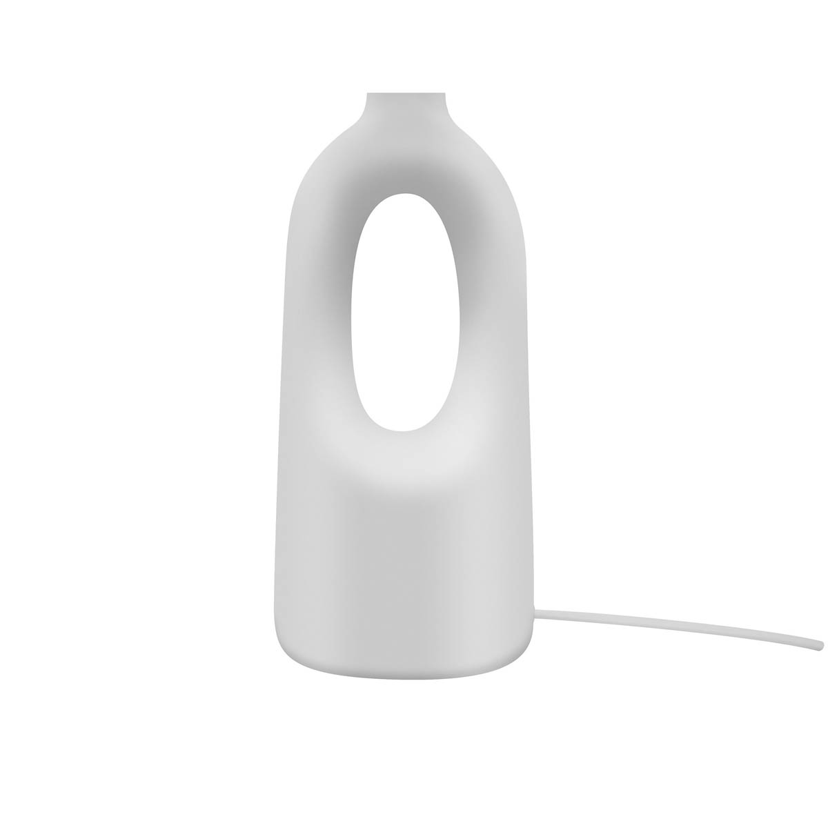 Table Lamp Straight Cream Ceramic White Fabric Lining Room Bedside Contemporary - Image 4